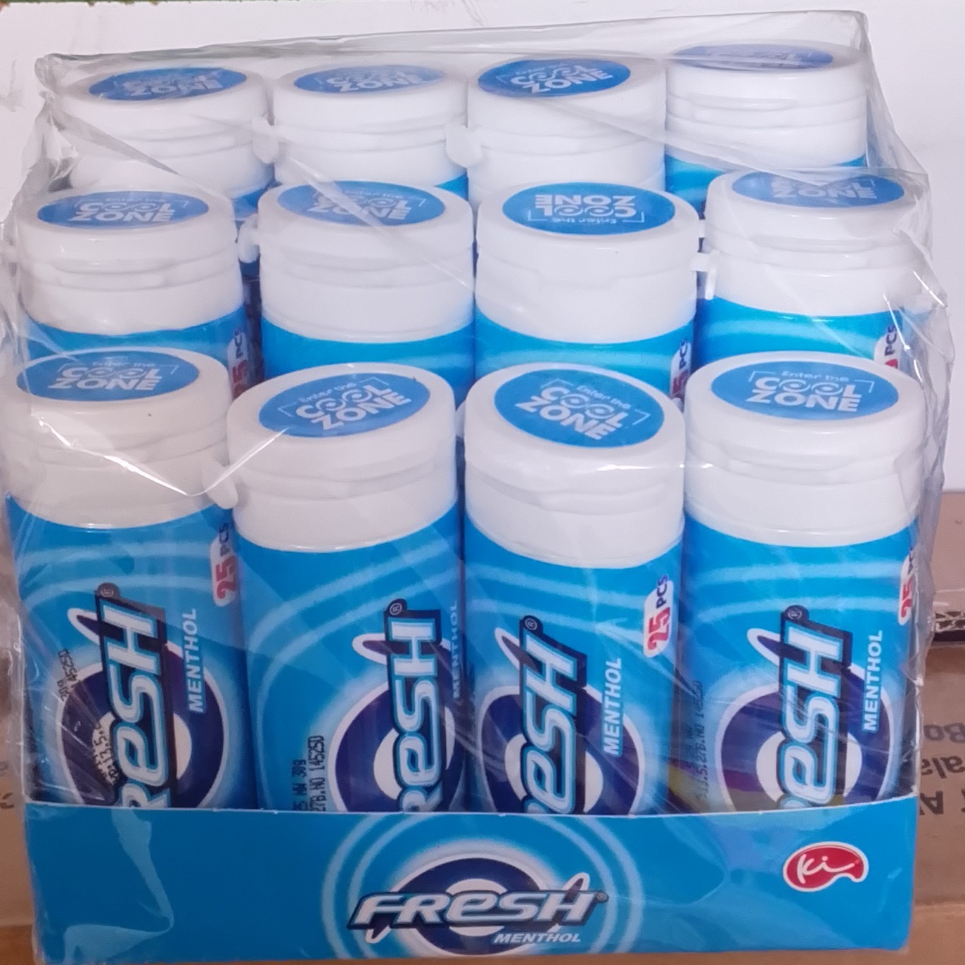 FRESH MENTHOL CHEWING GUM 12pc