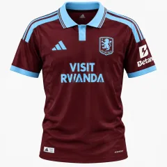  Aston Villa 2026-27 Home Jersey with Visit Rwanda Brand