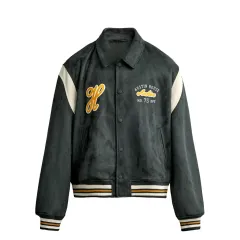 Faux Suede Bomber Jacket