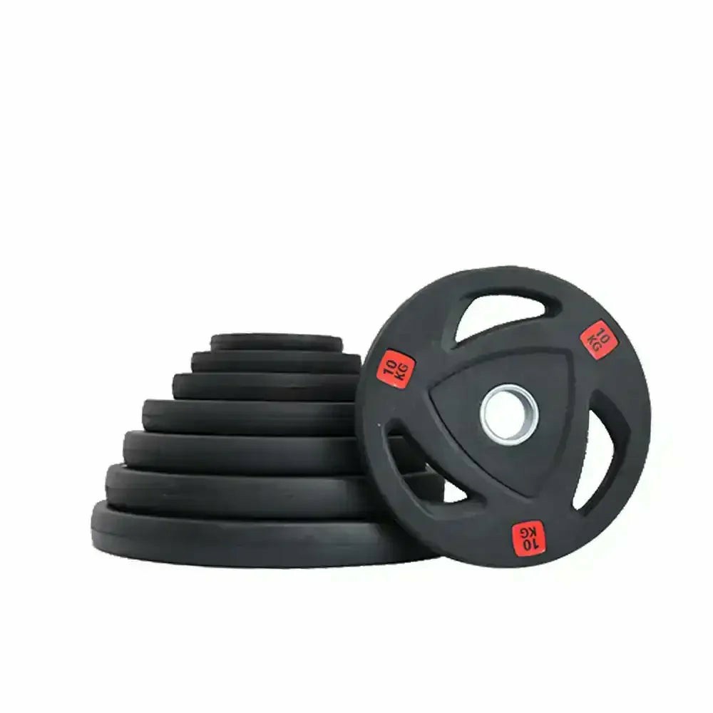 Ribber coated Olympic weight plates