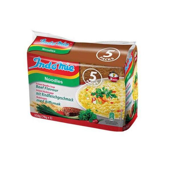 Indomie Beef 5 in 1 Packs 350g
